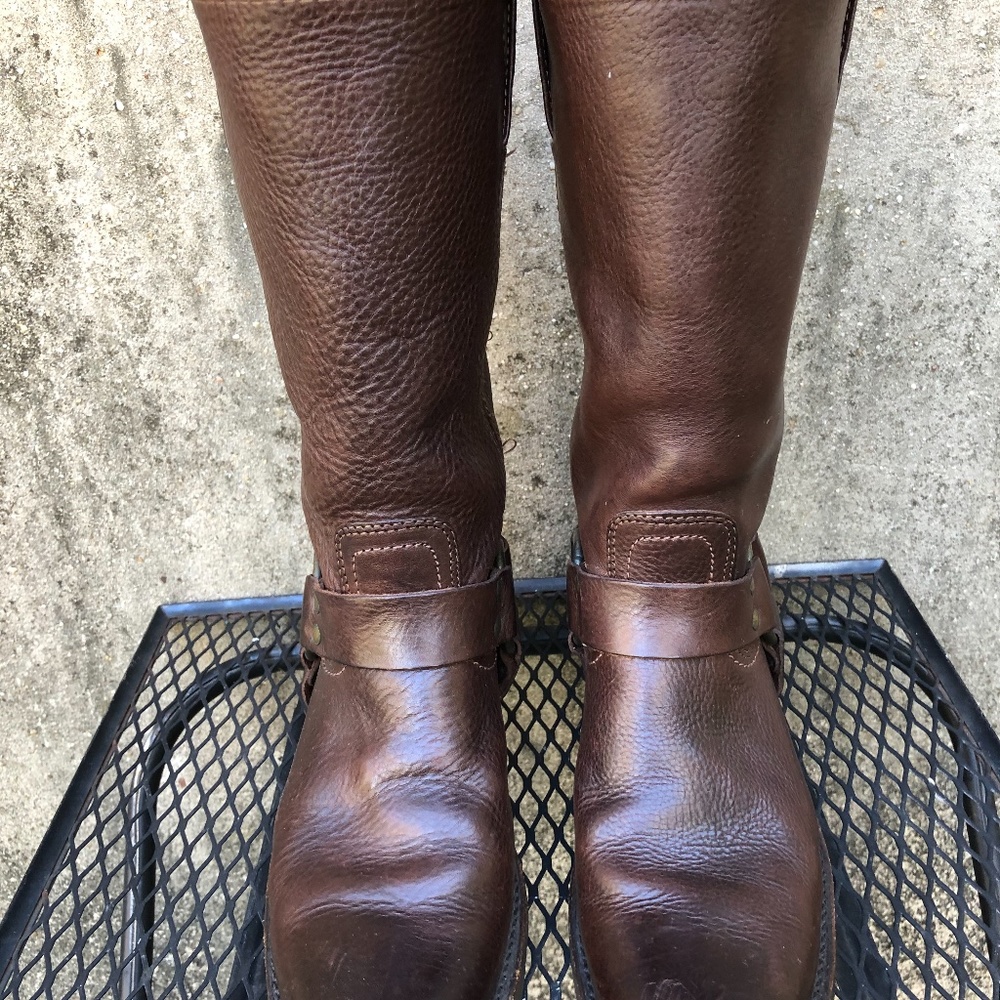 Frye 12r Harness Dark Brown Size 8